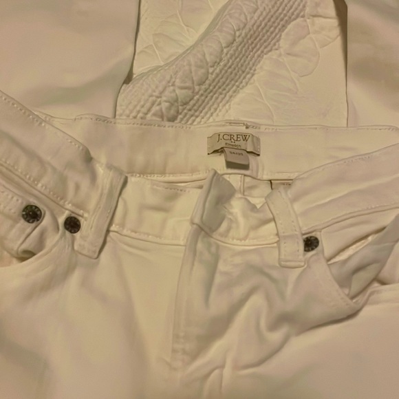 Like new long Jcrew white denim - Picture 1 of 4